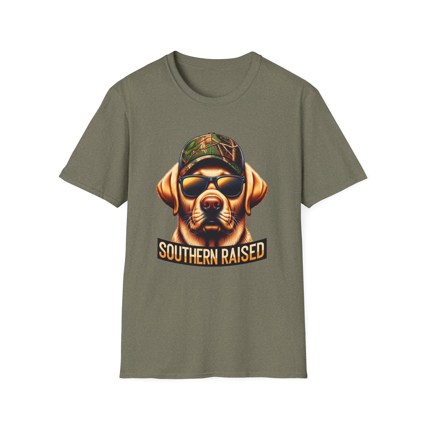 Southern Raised Hunting Dog Unisex Short Sleeve T-Shirt, Front Design