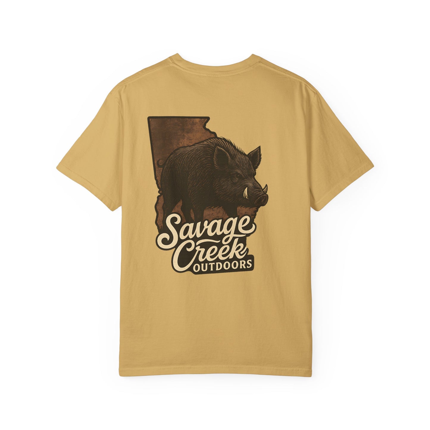 Savage Creek Outdoors Wild Hog Unisex Short Sleeve T-Shirt With Back Design