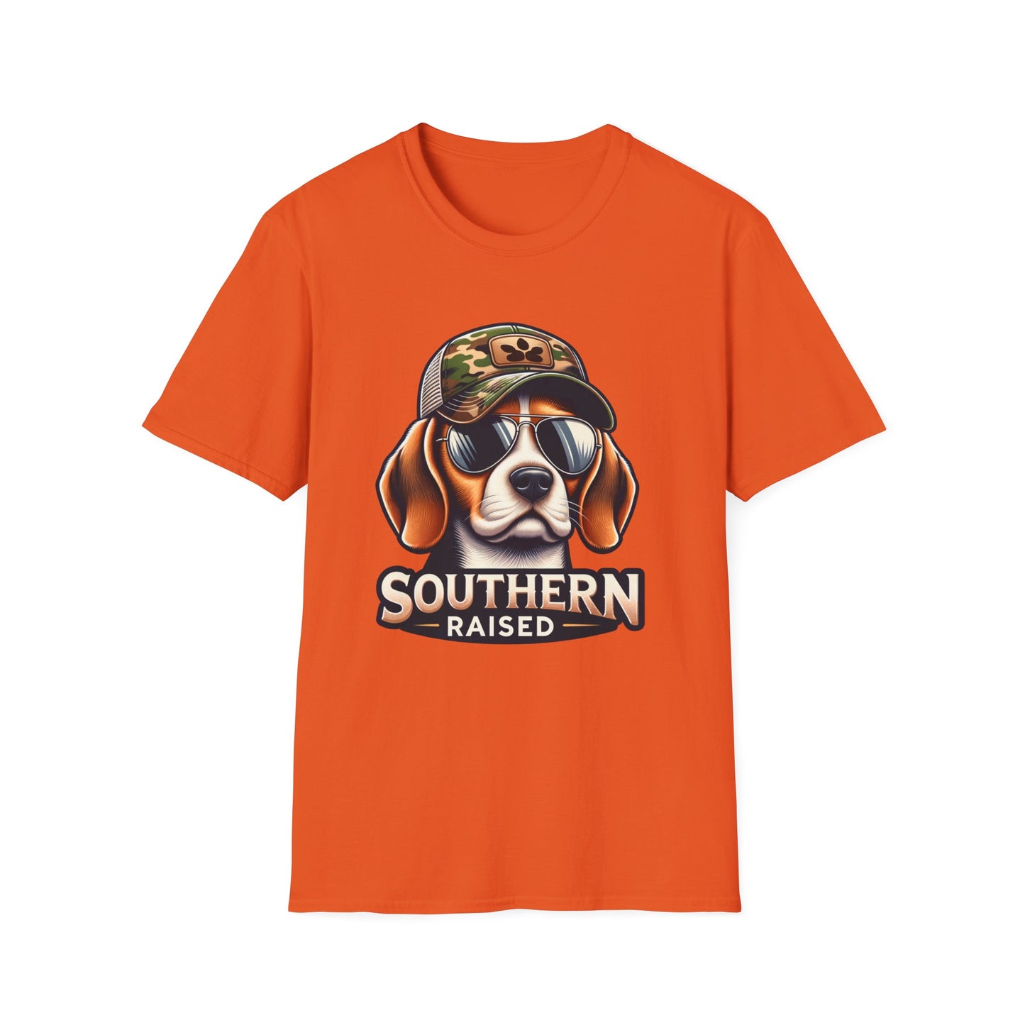 Southern Raised Beagle Unisex Short Sleeve T-Shirt, Front Design