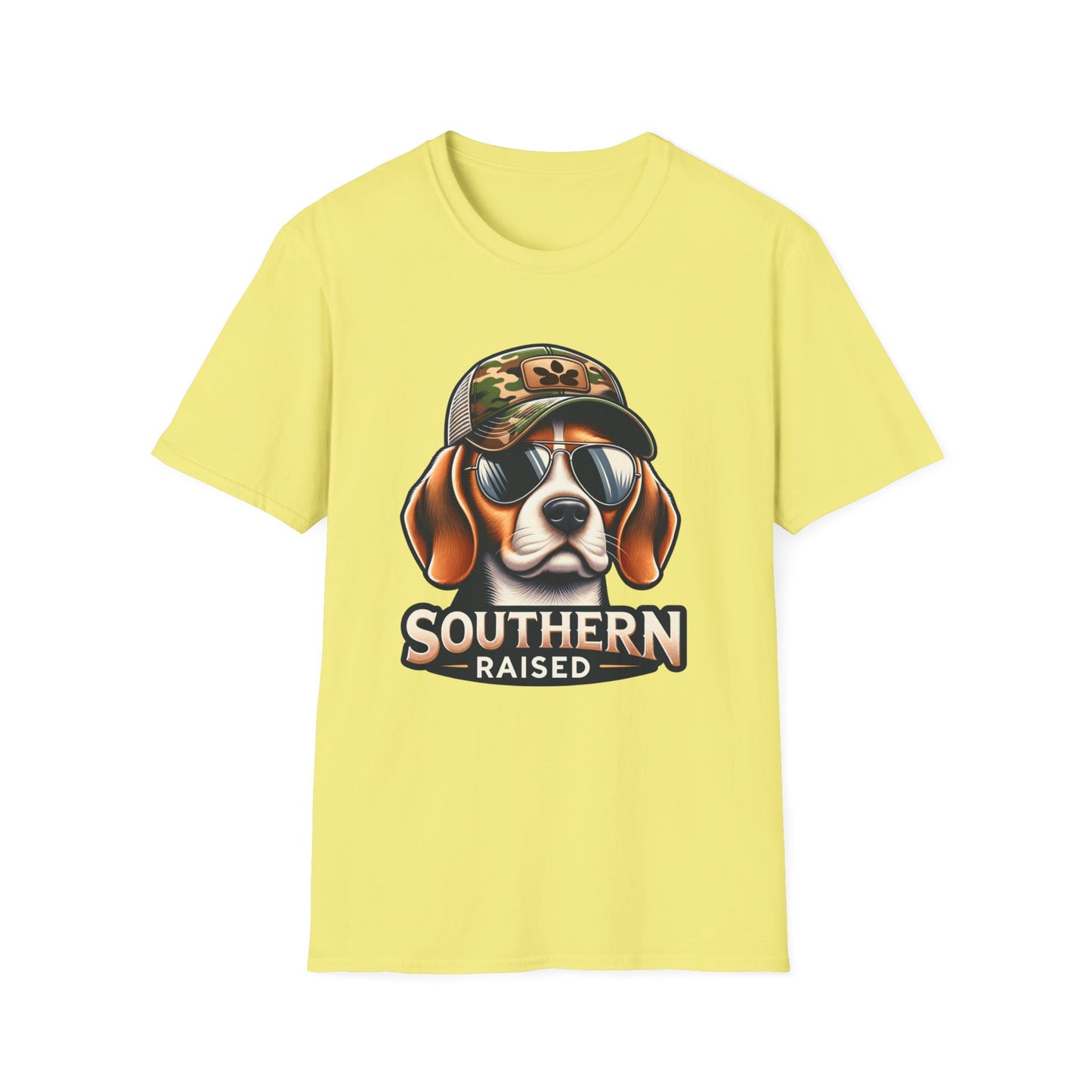 Southern Raised Beagle Unisex Short Sleeve T-Shirt, Front Design