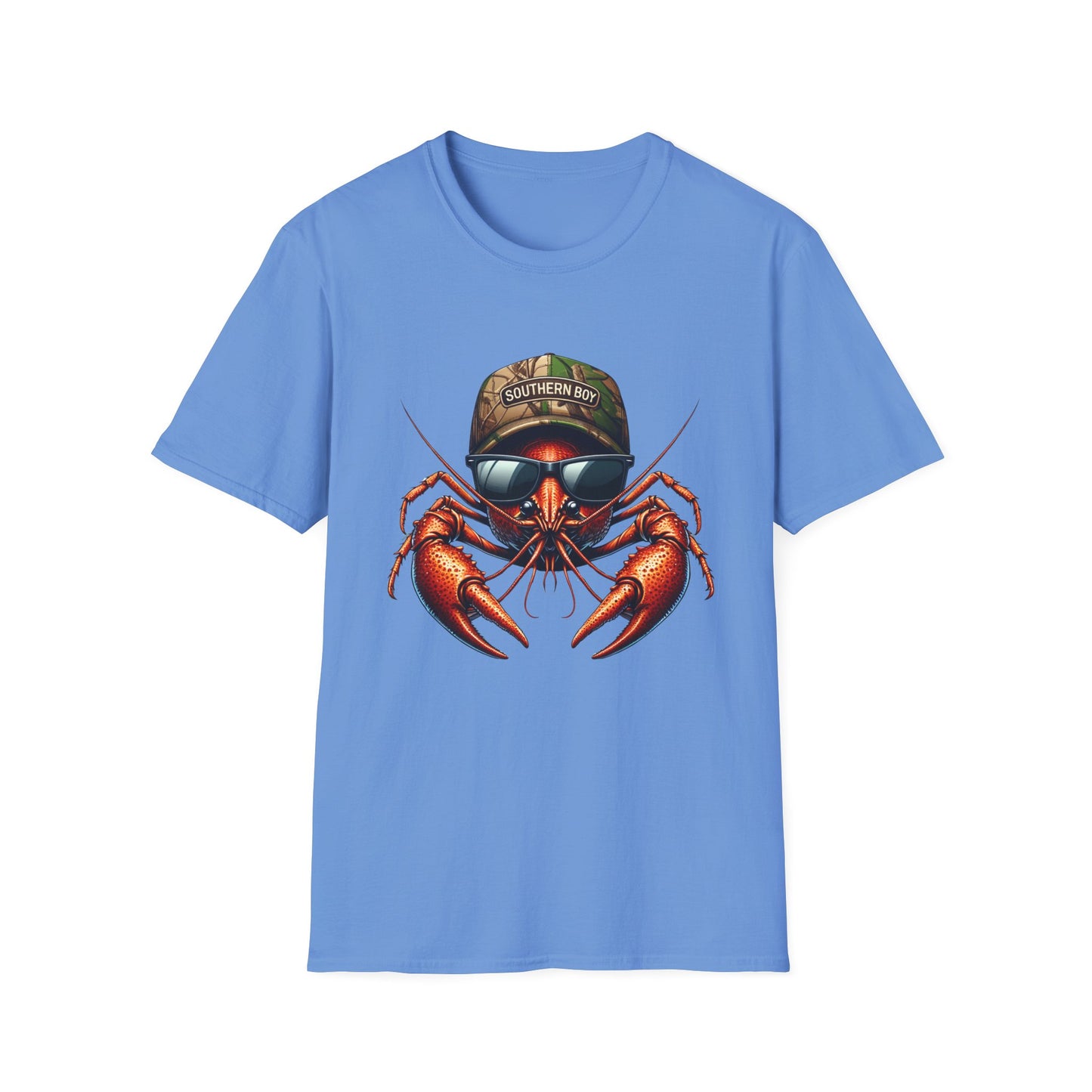 Southern Boy Crawfish Unisex Short Sleeve T-Shirt, Front Design