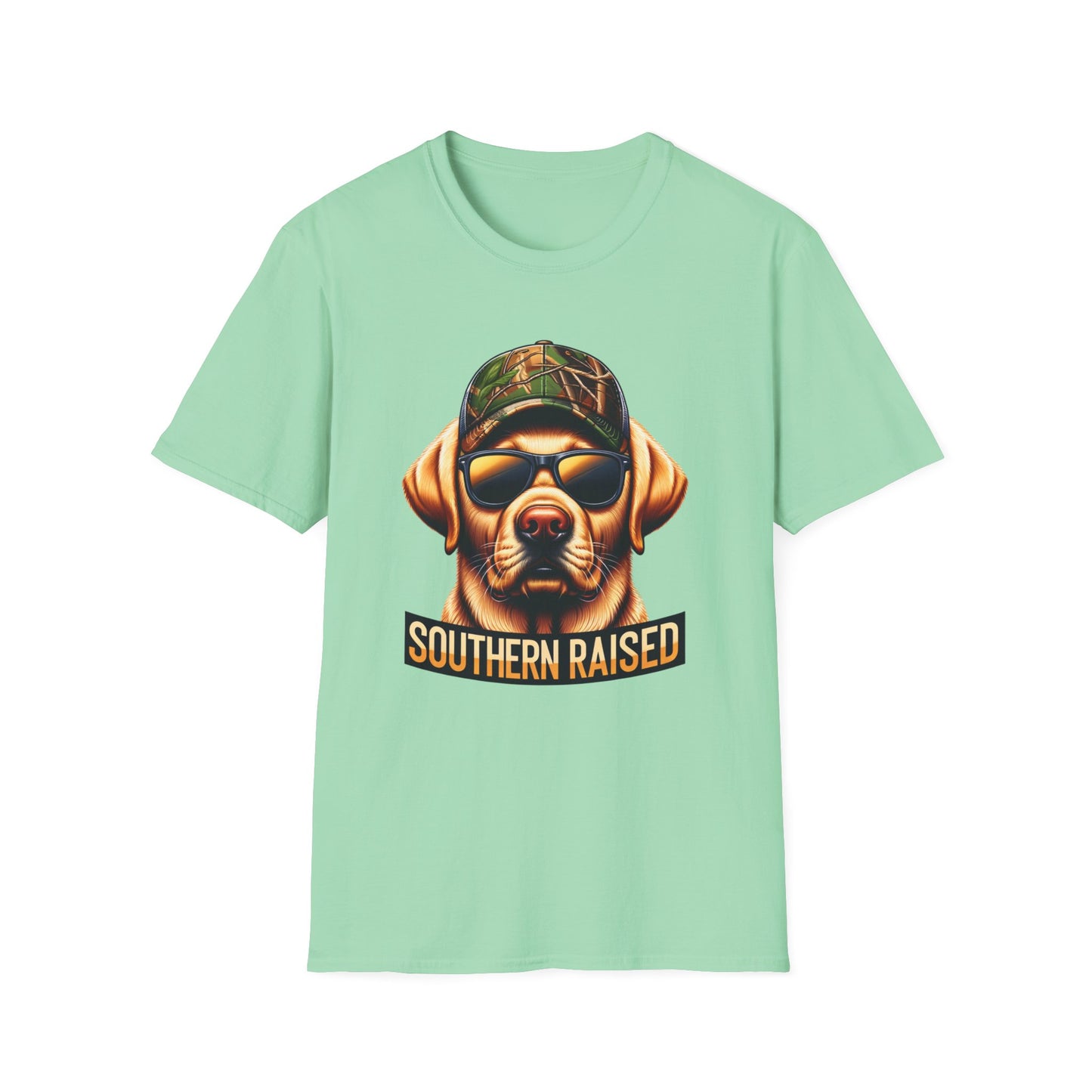 Southern Raised Hunting Dog Unisex Short Sleeve T-Shirt, Front Design