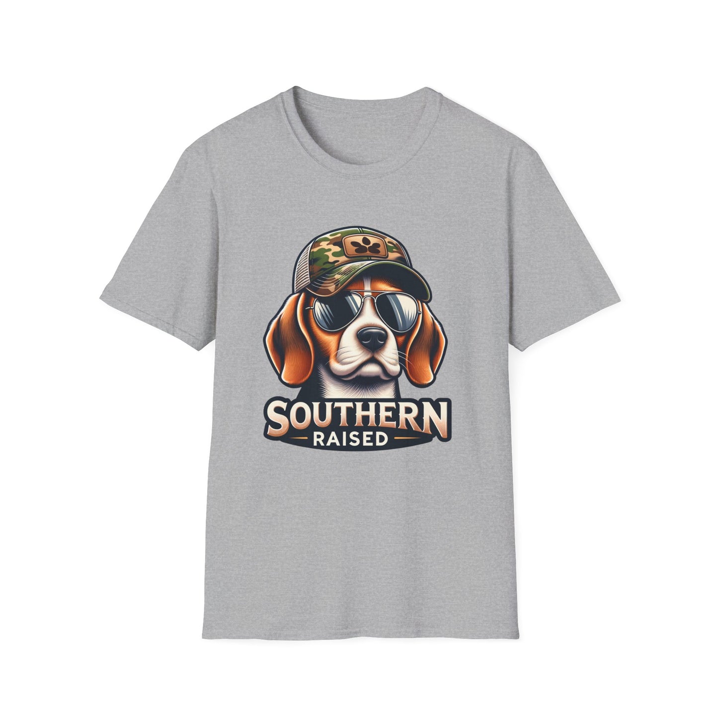 Southern Raised Beagle Unisex Short Sleeve T-Shirt, Front Design