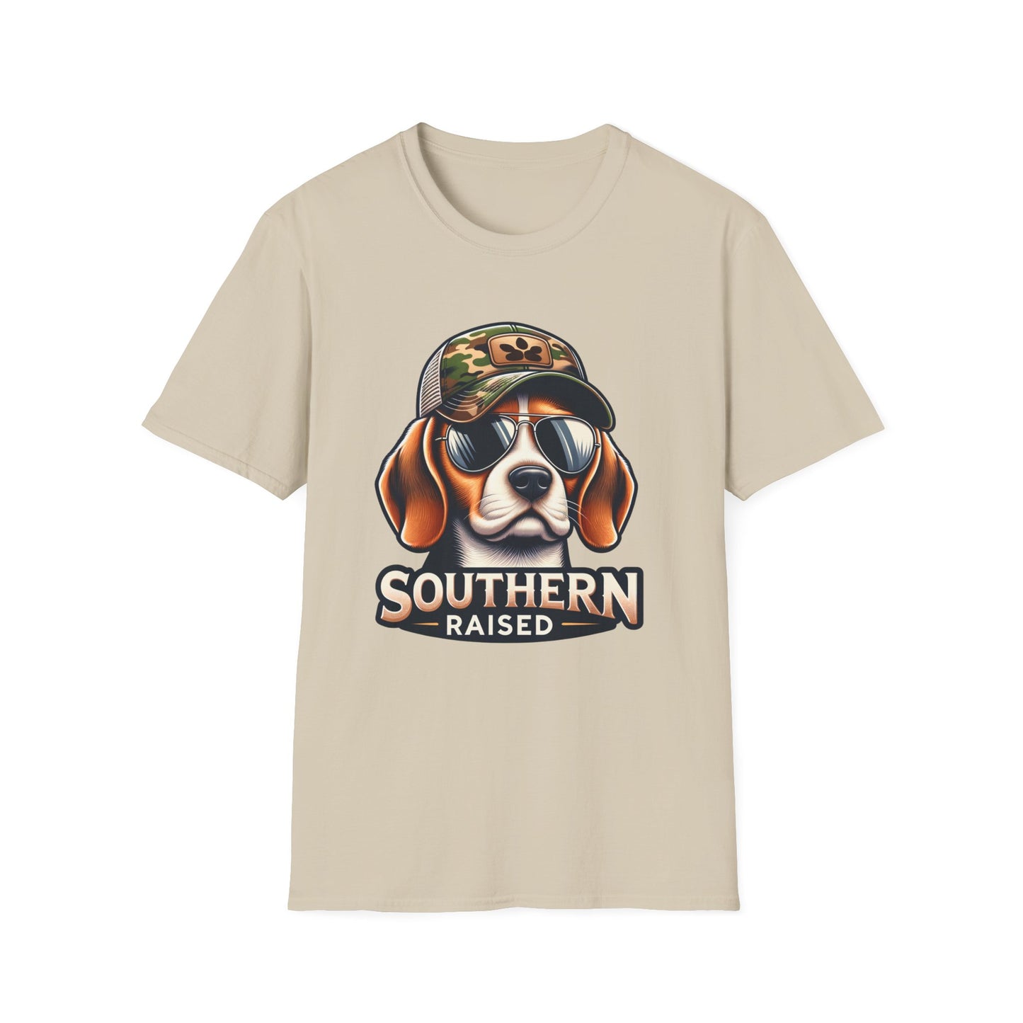 Southern Raised Beagle Unisex Short Sleeve T-Shirt, Front Design