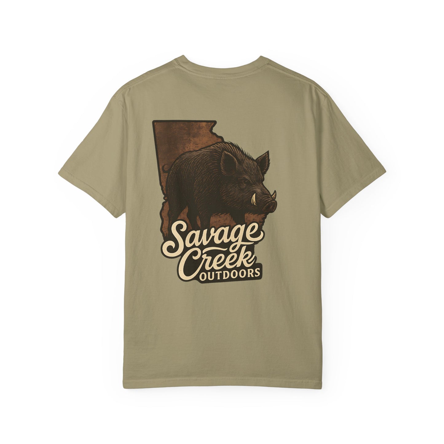 Savage Creek Outdoors Wild Hog Unisex Short Sleeve T-Shirt With Back Design