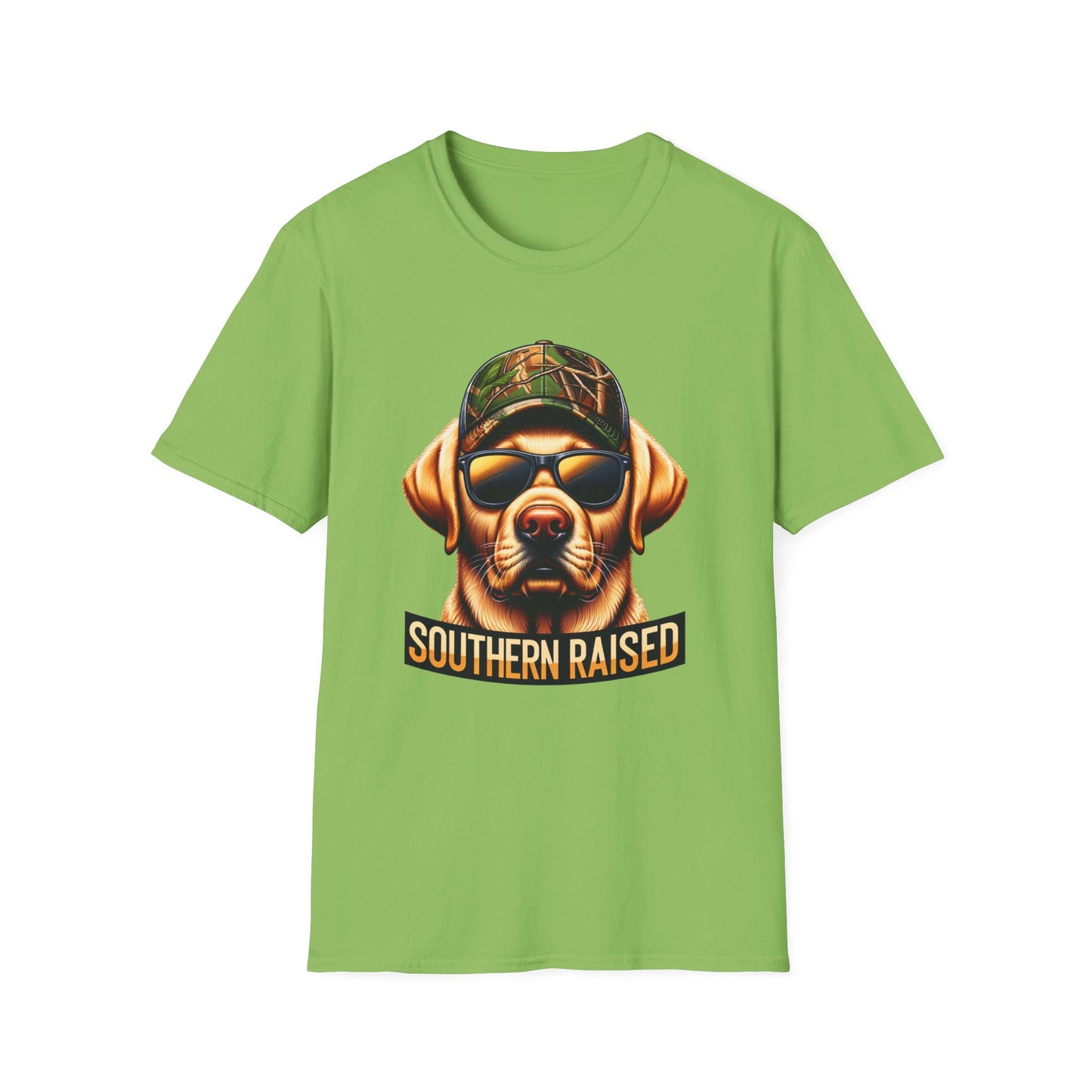 Southern Raised Hunting Dog Unisex Short Sleeve T-Shirt, Front Design