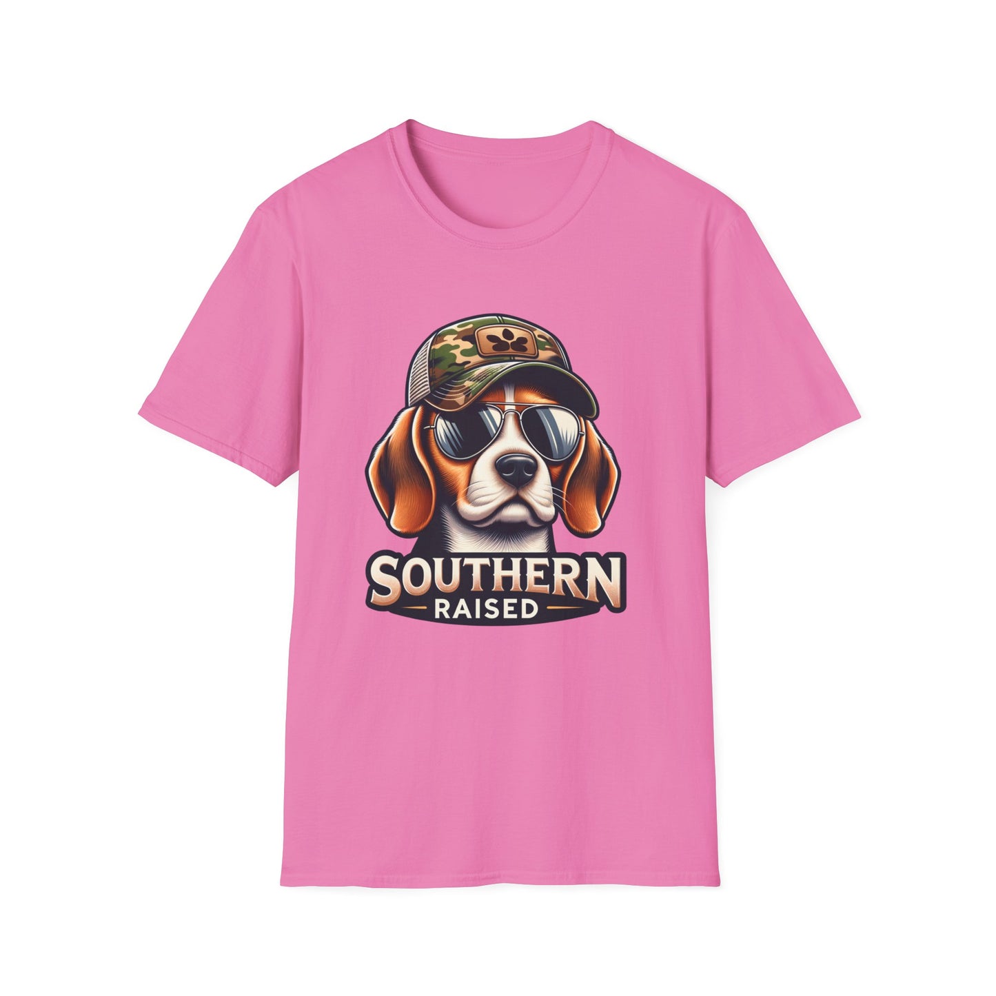 Southern Raised Beagle Unisex Short Sleeve T-Shirt, Front Design