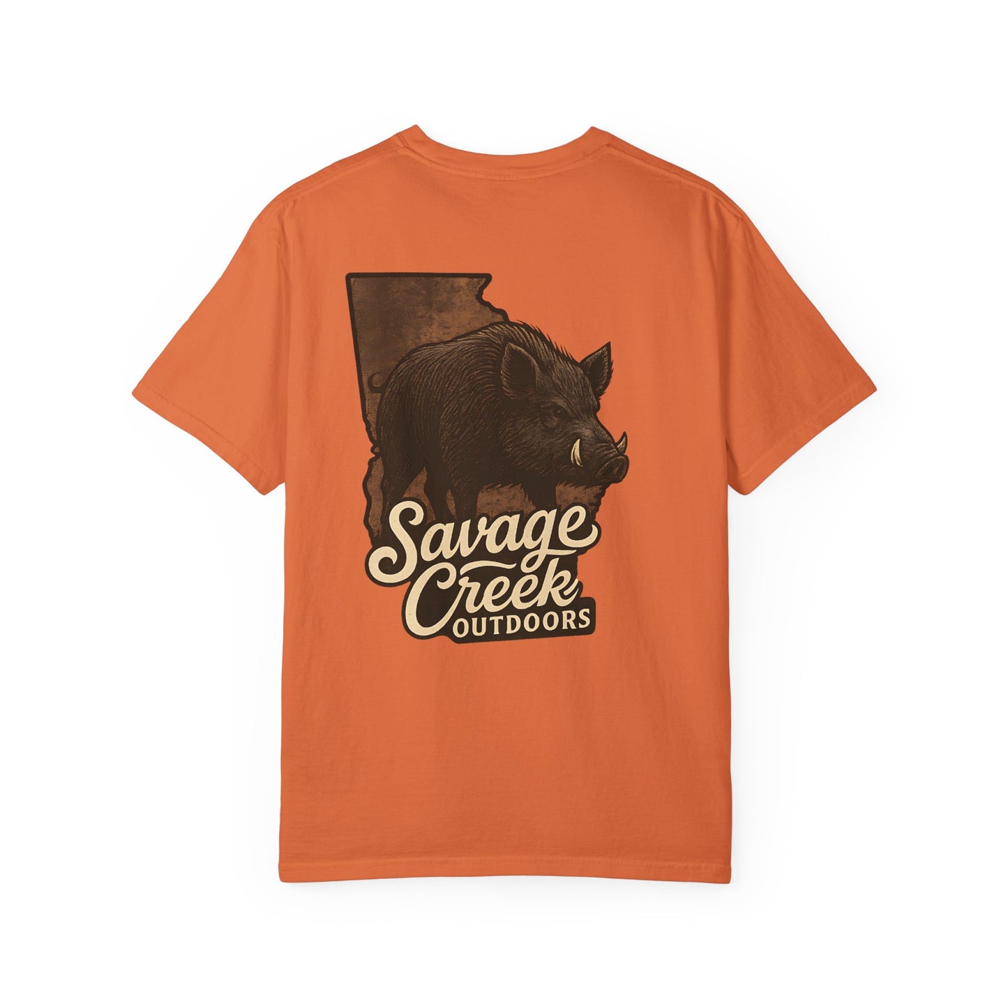 Savage Creek Outdoors Wild Hog Unisex Short Sleeve T-Shirt With Back Design