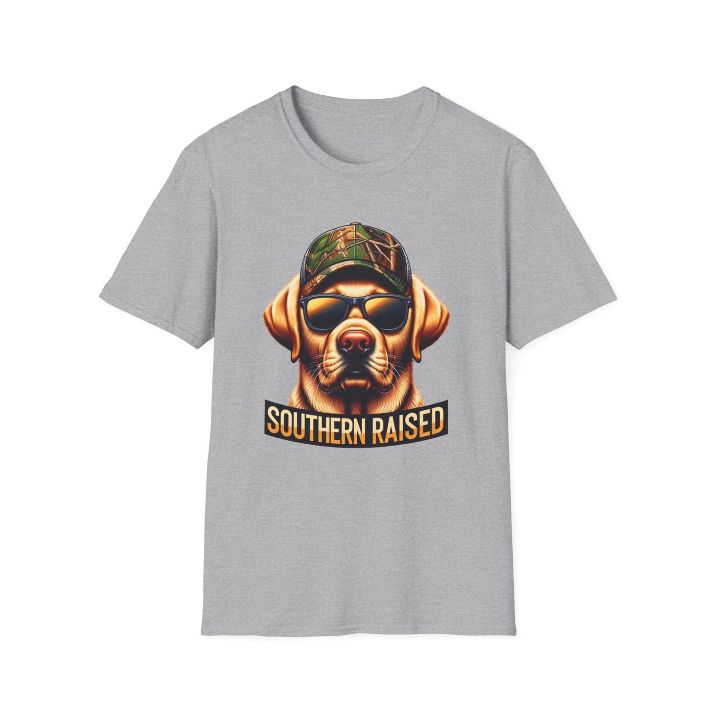 Southern Raised Hunting Dog Unisex Short Sleeve T-Shirt, Front Design
