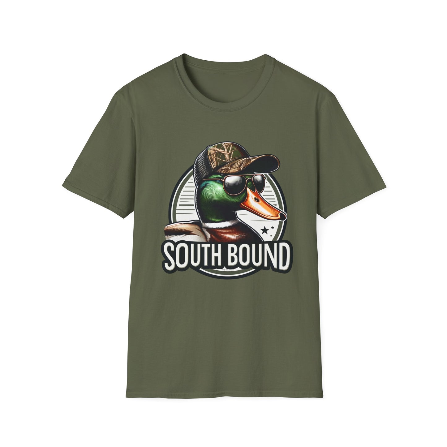 South Bound Mallard Duck Hunting Unisex Short Sleeve T-Shirt, Front Design