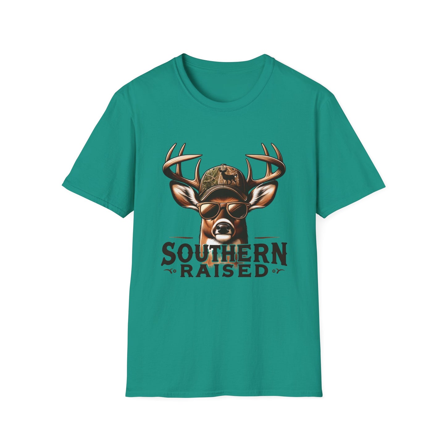 Southern Raised Whitetail Buck Unisex Short Sleeve T-Shirt, Front Design