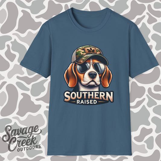 Southern Raised Beagle Unisex Short Sleeve T-Shirt, Front Design