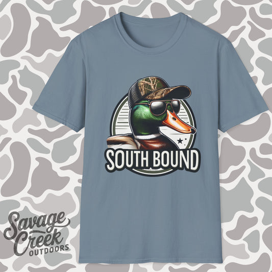 South Bound Mallard Duck Hunting Unisex Short Sleeve T-Shirt, Front Design