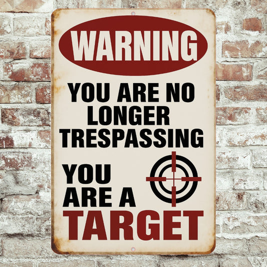 Funny WARNING Trespassing Sign, Funny Driveway Sign, 8x12 Aluminum Sign, UV Resistant Outdoor Sign, Yard Sign, Porch Sign
